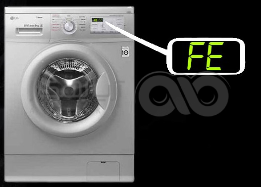 کد خطای FE ماشین لباسشویی ال جی 