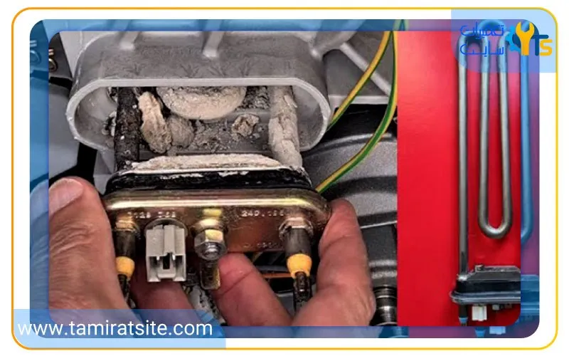 شیوه تعویض المنت لباسشویی ال جی